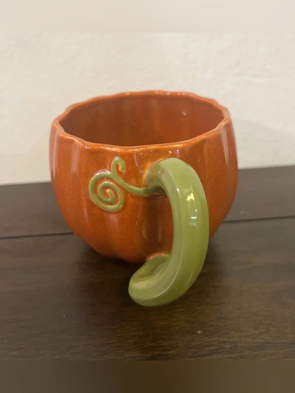 Starbucks Pumpkin Coffee Mug 2007 Twisted Vine Handle Autumn Fall 13oz EU